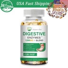 Nature's Live Digestive Enzymes 120 Capsules,Constipation & Bloating Relief