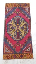 ANTİQUE HANDMADE RUGS Red Wool Rug Decorative Floor Carpet Rug Artistic Rug