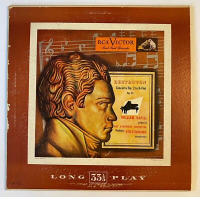 Beethoven Concerto No. 2 in B Flat  RCA Red Seal  William Kapell  1950  Mono  VG