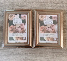 Photo frame -Picture frame - Table Top -Wall Mounting - 4"X6" - Pack 2 (#74735C)