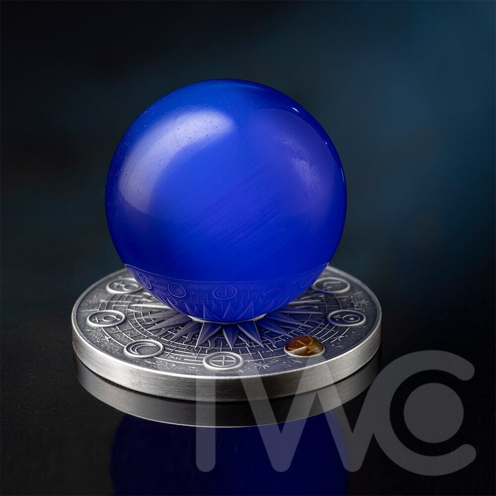 Neptune Solar System 2 oz Antique finish Silver Coin 10 Cedis Ghana 2025