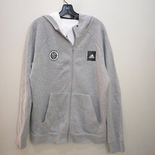 New York City Adidas Football Club Full Zip Hoodie Jacket Mens Size Large Soccer