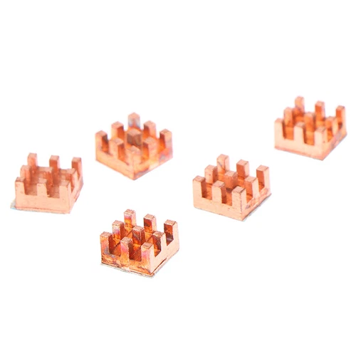 5Pcs Pure Copper Heat Sink Memory RAM Adhesive Back Cooling For MOS IC Chipset