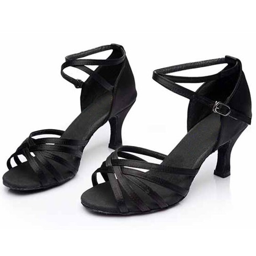 Niñas Mujeres Baile Tango Danza Latina Zapatos de Baile Tacón Salsa 11 Colores - Imagen 3 de 34