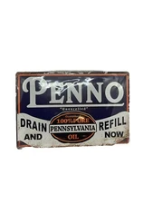 Penno Motor Oil Sign Vintage Style Pennsylvania Gas Station Garage Wall Decor