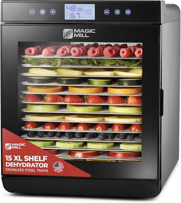 Premium Food Dehydrator Machine (15 Extra-Large Stainless Steel Trays) 800W Drye