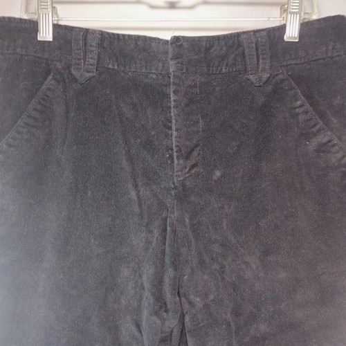 Dockers Bootcut Corduroy Pants Women Size 12 Tall Black Wide Leg Metro Fit Chino - Picture 2 of 14