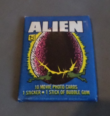 1 x Vintage Alien Movie Topps 1979 SEALED Trading Card Gum Card Wax Pack RARE!