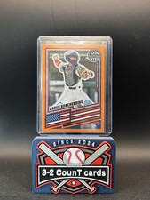 2026 Panini Stars & Stripes USA Baseball #64 Caden Borcherding Orange Wave /75