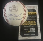 Kyle Hendricks (Chicago Cubs) Signed 2016 World Series Baseball JSA COA CK33823
