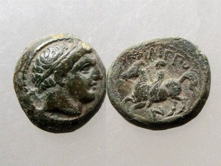 PHILIP II MACEDONIA AE18___3 Time Olympic Champion__FATHER OF ALEXANDER GREAT
