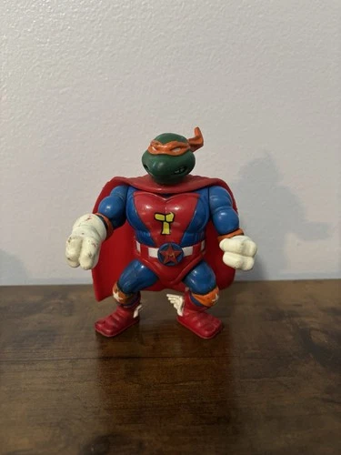 1993 TMNT Teenage Mutant Ninja Turtles Sewer Heroes Super Mike Figure Vintage