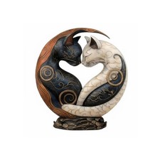 Harmonie-Symbol Tischdeko Katze Kunstharz Katzen Skulptur Langlebig