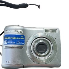 Olympus FE-210 Digital Camera Silver parts only7.1MP 3x Zoom Y2K Digicam