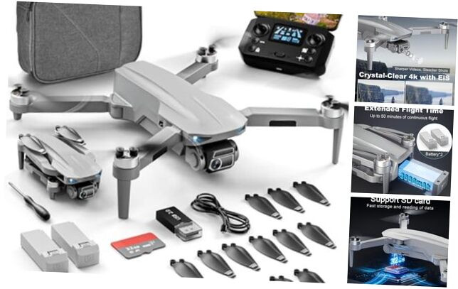 4K Drone for Beginners with 52-Min Flight Time and 10000mAh Battery-image