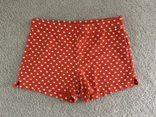 Old Navy Girls Orange White 100 Cotton Shorts With Elastic Waist Band Size 14 