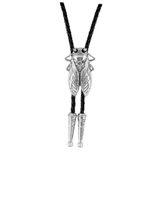  Cowboy Hat Western Cicada Silver Tie Bolo Tie for Men Accessories Oval 