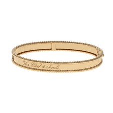 Van Cleef Arpels Perl e 18k Rose Gold Medium Bangle Bracelet
