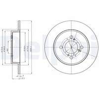 Delphi Bremsscheibe 2X FüR Suzuki Swift IV FZ NZ 10-17 55611-68L00