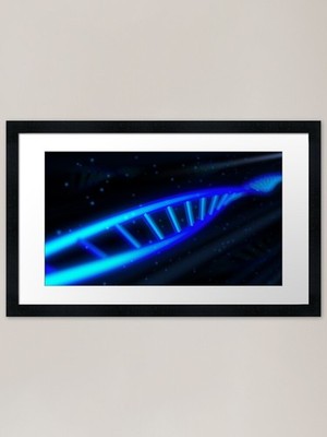 Rotierende Doppelhelix DNA Molekül gerahmtes Wandbild Poster Leinwanddruck Bild