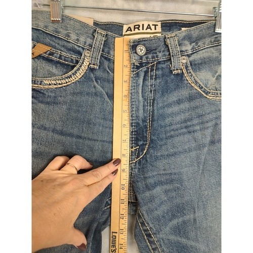 Ariat M5 Straight Leg Jeans Gambler 33x34 Herren Distressed Wash Denim - Bild 5 von 9