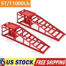 2 X Garvee Hydraulic Car Ramps Heavy Duty Steel Car Truck Vehicle Lift Ramp 5TON