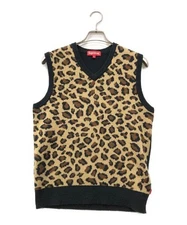 SUPREME                    Leopard Knit Vest beige