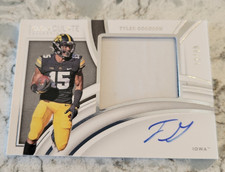 Tyler Goodson Rookie Card 2022 Panini Immaculate RPA Iowa Autograph Auto 32/99. rookie card picture