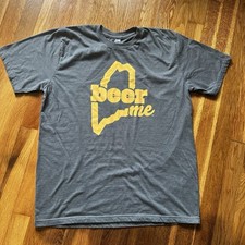 Royal Apparel Beer Me Maine T Shirt Men's Large Charcoal Graphic Tee USA Made