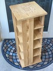 Napa Valley Box Wood 200 CD Storage Rotating Revolving Carousel Tower Holder