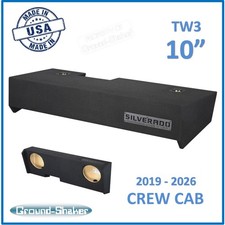 Chevy Silverado Crew Cab 2019 - 2026 10" Box Subwoofer Enclosure JL Audio TW3