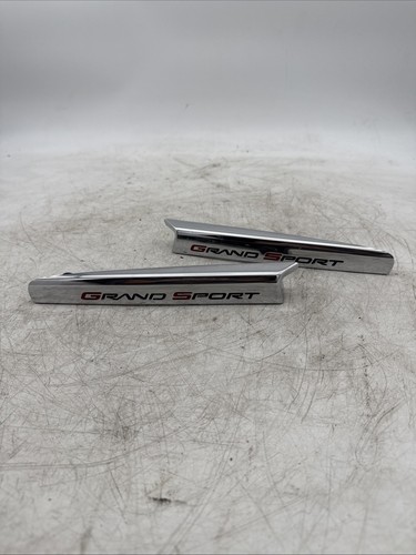GM C6 Corvette 2010 - 2013 Grand Sport Fender Badge Emblems, (PAIR) BOTH SIDES