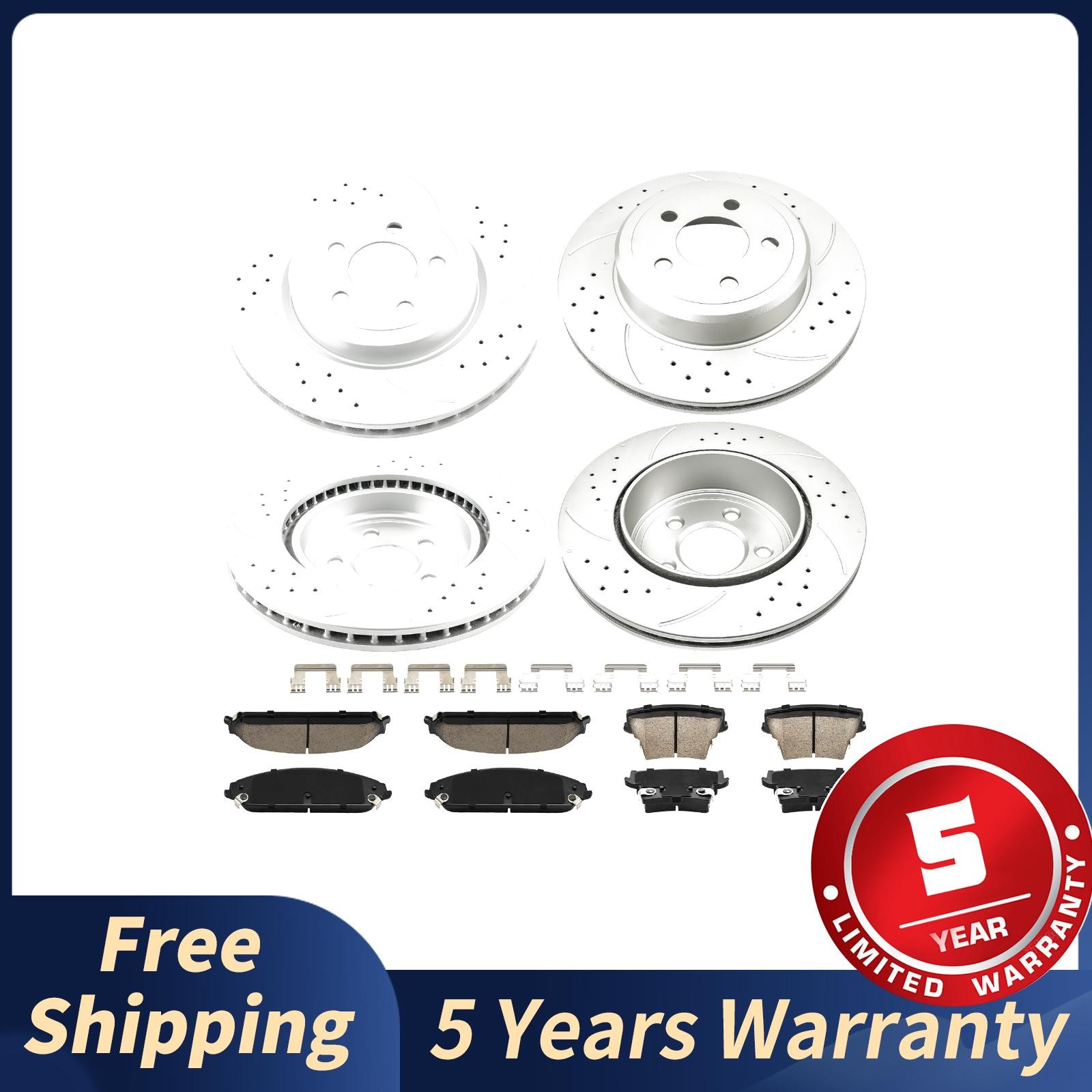 Drilled Slotted Brake Kit Front Rear For 2009-2014 Dodge Challenger 5.7L R-31314