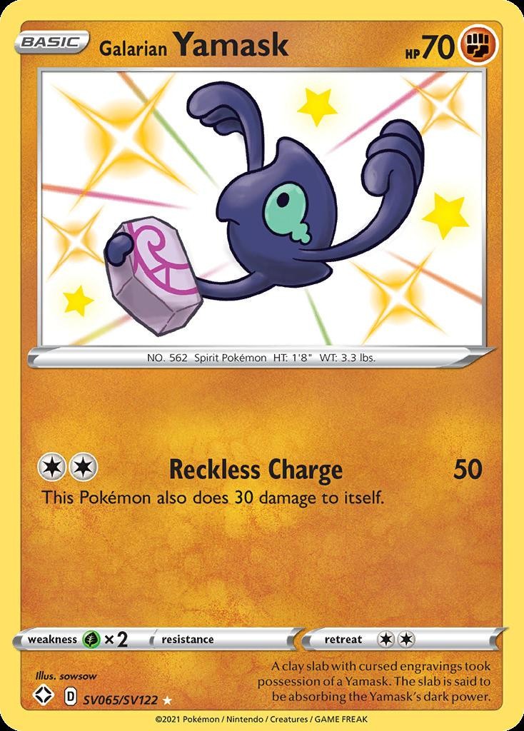 Pokemon Galarian Yamask (SV065/122) SWSH - Shiny Vault LP HOLO