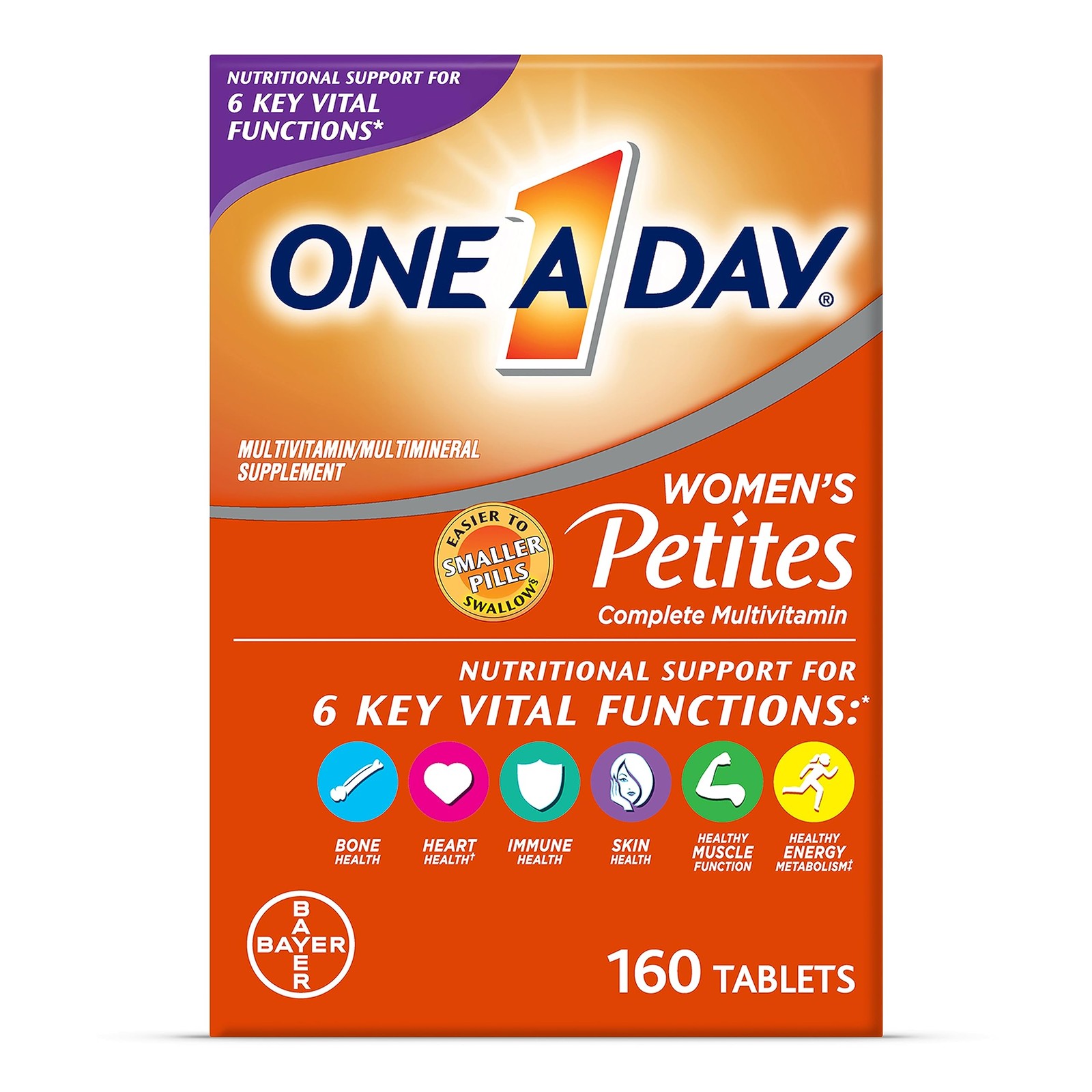One A Day Women’s Petites 160 Count (Pack of 1), Beige