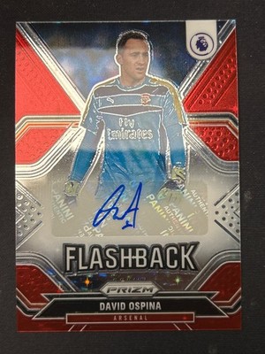 2020-21 Panini Prizm EPL David Ospina Flashback Red Stars Prizm Auto Color Match