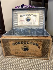 Vintage Conductor Brand Tea Crate Lange Spart...