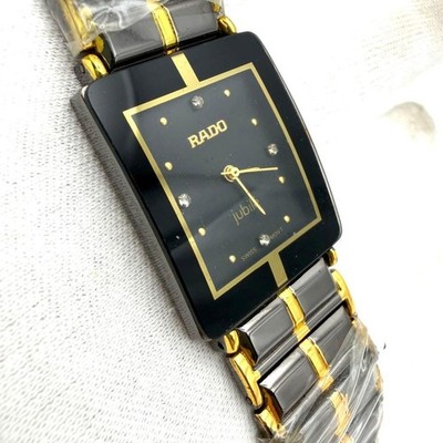 RADO Jubile 120.0281.3 Black Dial Diamond Watch Vintage Antique Parts Repair