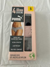 Puma - Women's 4 Pack - Microfiber Seamless Bikini - Size Small