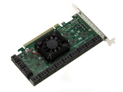 PCIe 3.0 16X Controller Karte Mit 24 SATA 6G Ports. Chipset ASM1812 Und ASM1064.