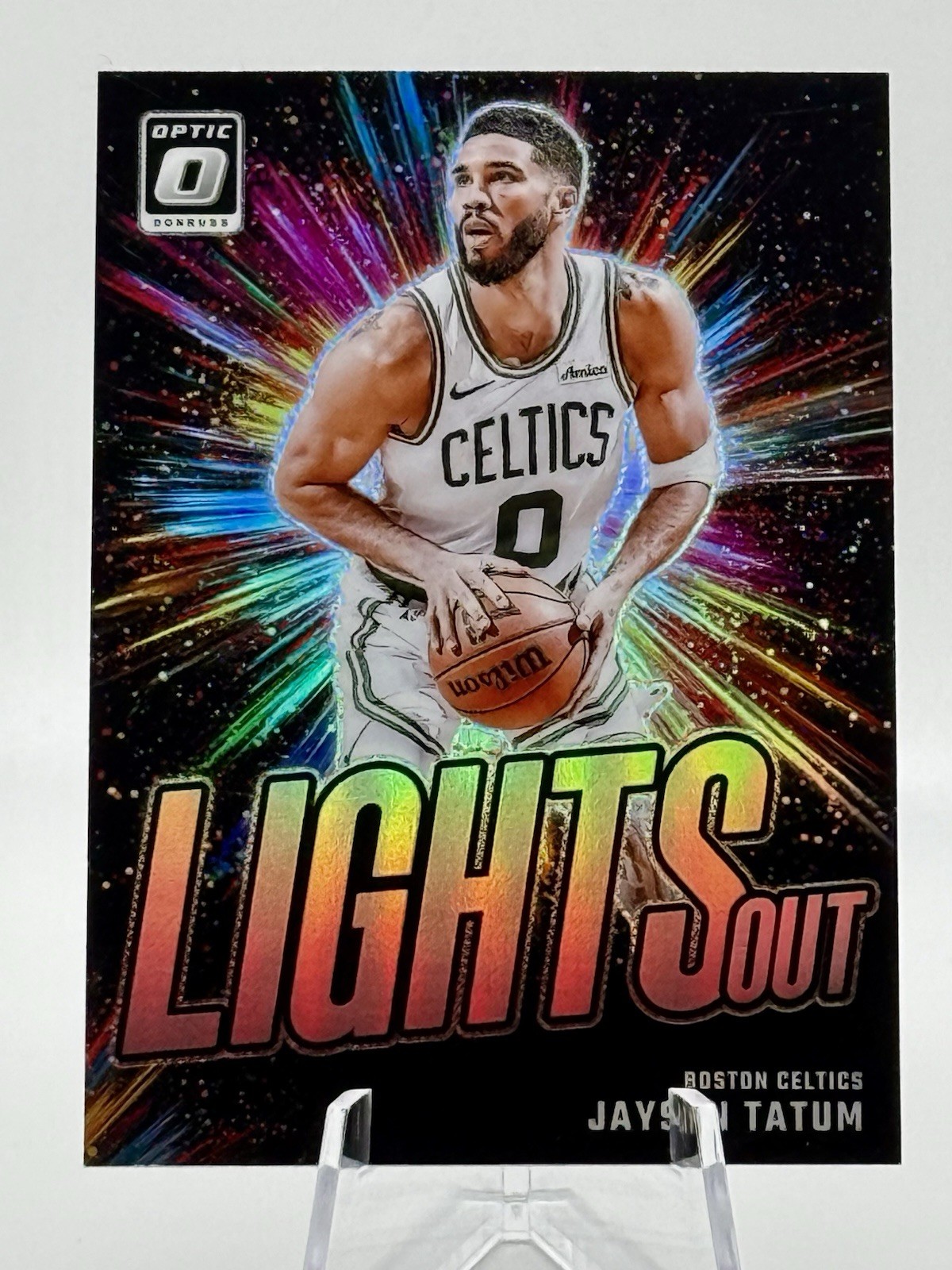 2022-23 Panini Donruss Optic Lights Out Jayson Tatum #12 Holo Prizm Celtics