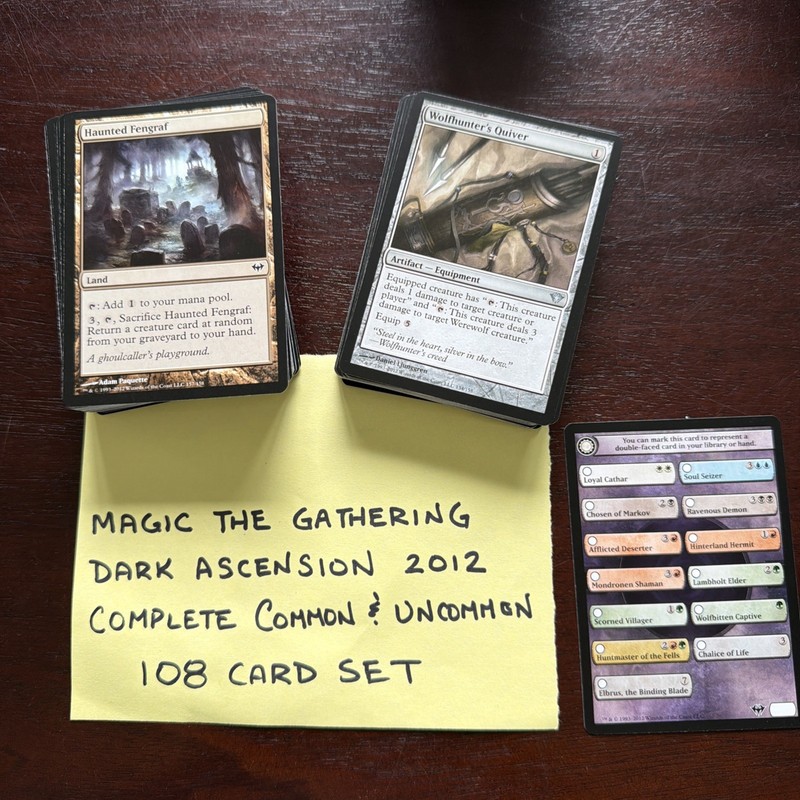 Magic The Gathering MTG DARK ASCENSION COMPLETE COMMON & UNCOMMON SET 108 Cards