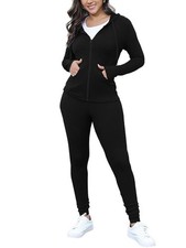 Piece Outfits for Women Long Sleeve Jogging Suits Set Casual Bodycon Sweatsui...