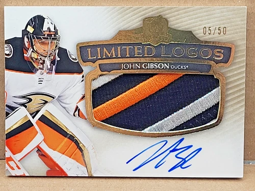 2021-22 Upper Deck The Cup John Gibson Limited Logos Auto Patch /50 #LL-JG