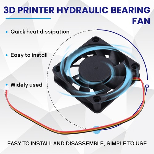 6015 Fan Blower Hydraulic Bearing Fan 24V for Creativity K1/K1 Max 3D1749 - Zdjęcie 3 z 7