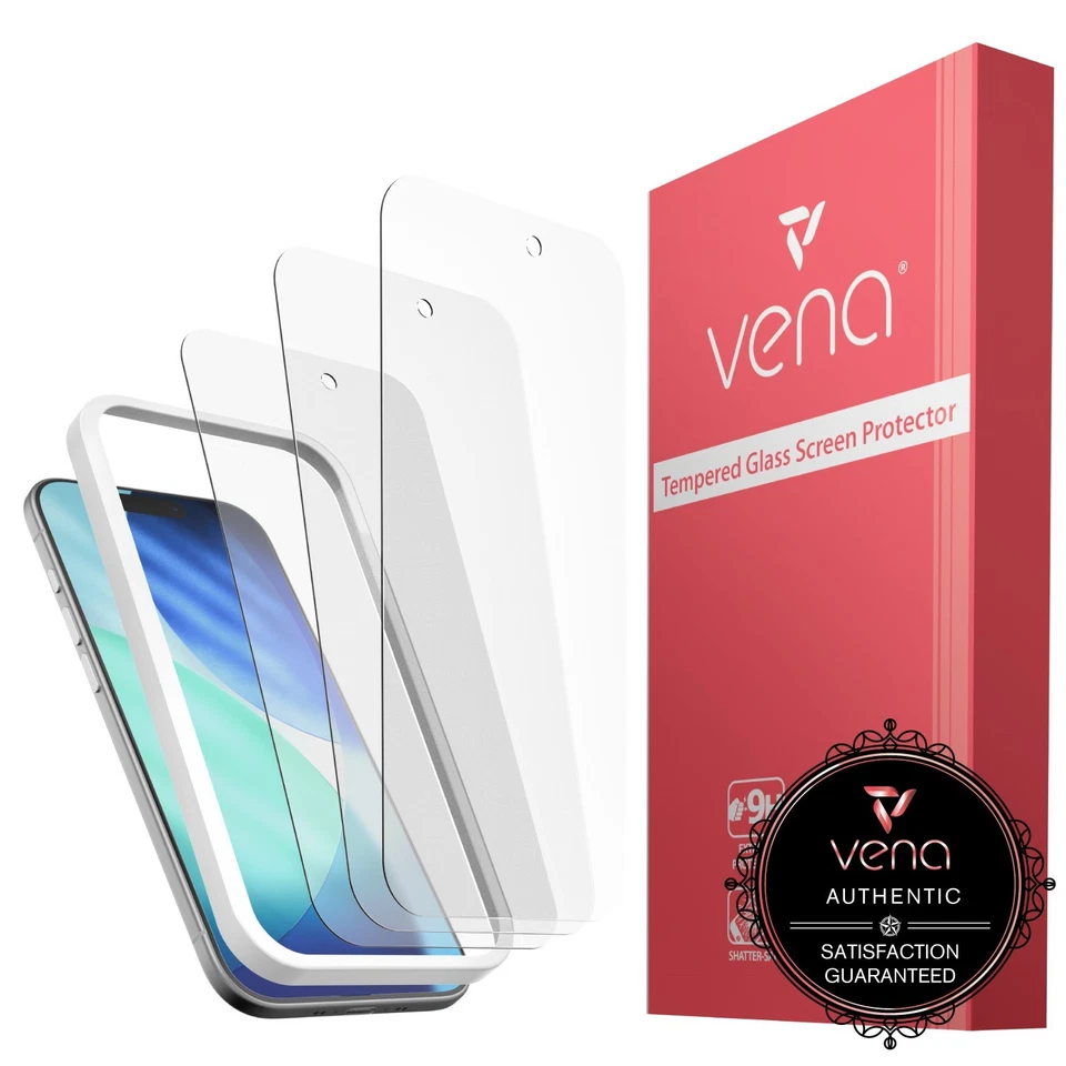 Vena 3x For Apple iPhone 17 iPhone 16 Pro Screen Protector Clear Tempered Glass