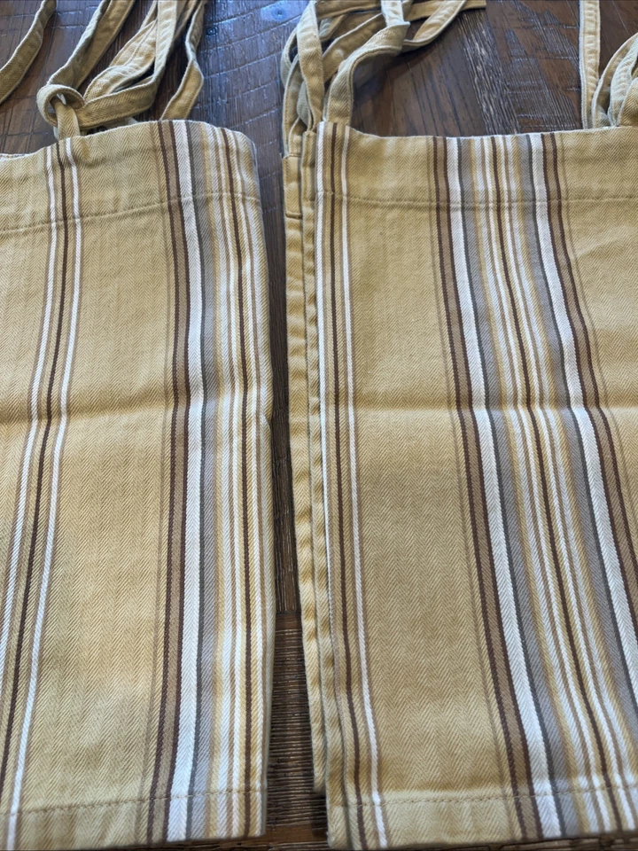 "3 cenefas de granero de cerámica de colección con lazos, 43x12,5"" dorado, marrón, marfil, rayas grises" Foto 4 de 4