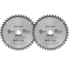9 Inch Table Saw Blade, (2 Pack) 9" Circular Blade 40 Tooth Silver 
