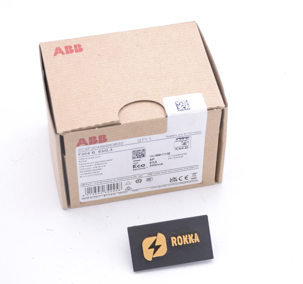 ABB F204B-63/0,3 FI-Schutzschalter Typ B 4P, 63A, 300mA, 3kA,... 2CSF204568R3630 - Bild 3