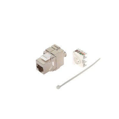 4x Keystone cat.6 A zertifiziert 500 MHz, Druckguss werkzeuglos Netzwerk  Buchse